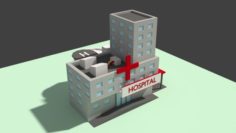 Low Poly Hospital 3D Model