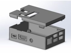 Raspberry PI case for RGB Matrix Hat 3D Print Model