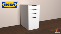 Ikea Alex Desk Drawer Unit – Drop Dile Storage 3D Model
