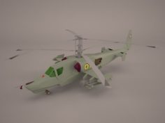 Russian Attack Helicopter Kamov KA 52 3D Model