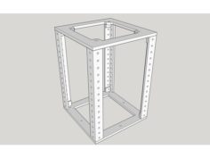 6 inch 4 post rack  V2 3D Print Model