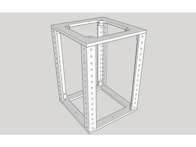 6 inch 4 post rack  V2 3D Print Model