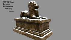 Lion statue 02 3D Model