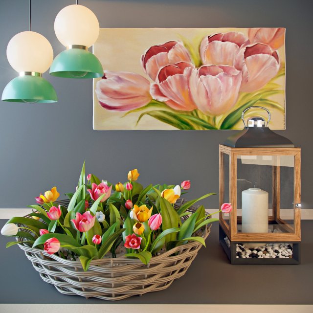 Tulip decoration 3D Model