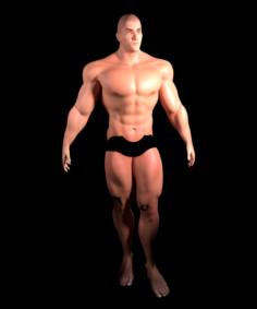 Muscular Man Heroic Model 3D Model