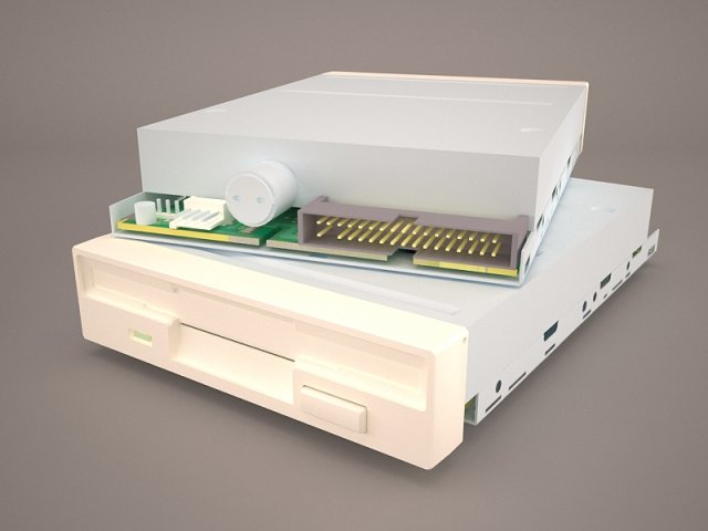 Floppy disk drive 3D Model