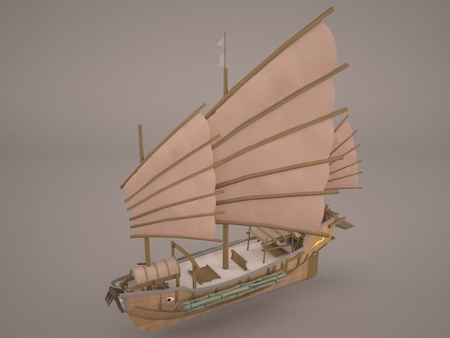 Junk Ship 3D Model
