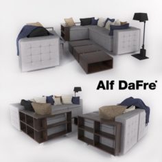 Comfortable sofa in a modern style Alf DaFre 3D Model