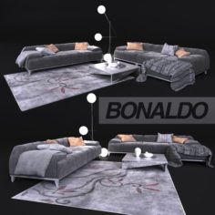 Elegant sofa in contemporary style BONALDO 3D Model