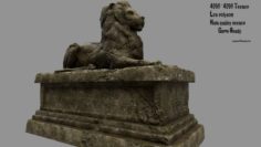 Lion staue 3D Model