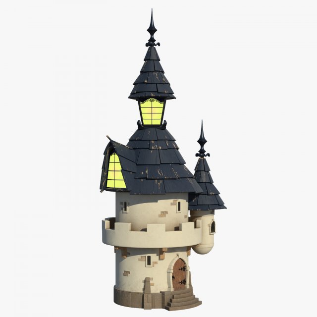Cartoon Tower 3D Model