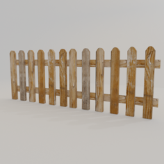 Fence Wood Free 3D Model