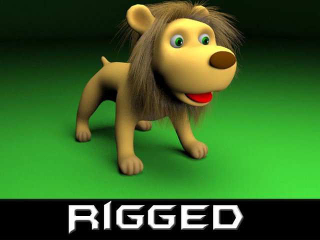 Cartoon lion 3D Model