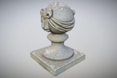 Stone Ball on Pillar 3D Model