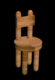 Wood chair 3D Model