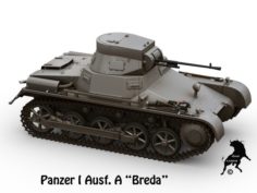 Panzer I Ausf A Breda 3D Model