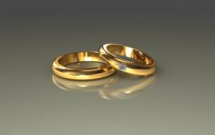 Wedding rings 3d 0004 3D Model