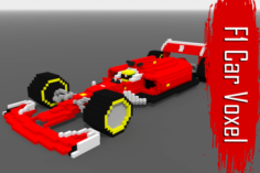 Voxel F1 Car VR – AR – low-poly 3D model 3D Model