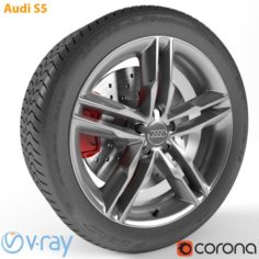 Audi S5 Wheel 3D Model