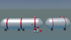 Shiny Gas Tank Collection 3D Model