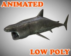 Low Poly Basking Shark Animated – Game Ready 3D Model
