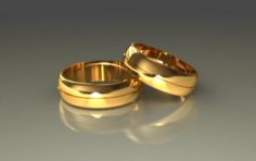 Wedding rings 3D 0017 3D Model