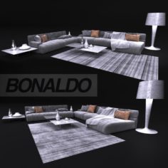 Sofa in modern style Bonaldo 3D Model