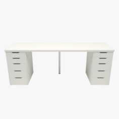 Table with Drawers 3D Model