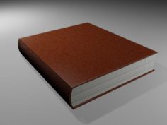 Book with cover and leather Free 3D Model