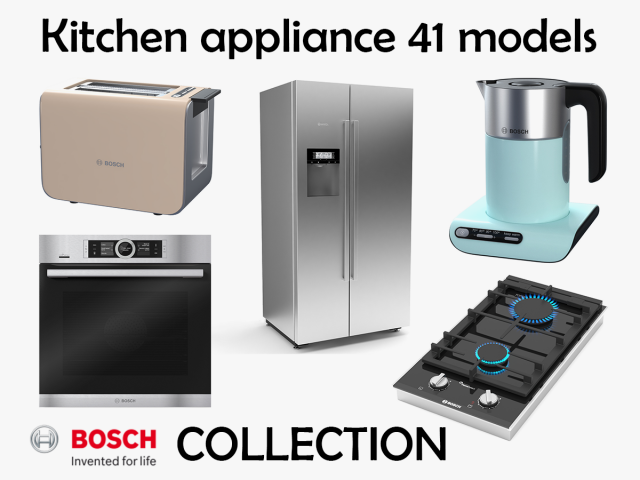 BOSCH Kitchen Appliance Collection – 41 models 3D Model