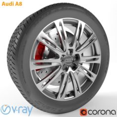 Audi A8 Wheel 3D Model