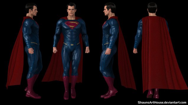 Superman – BvS Henry Cavill (Injustice 2 IOS) 3D Model