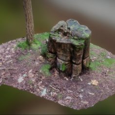 Stump and trunk 						 Free 3D Model