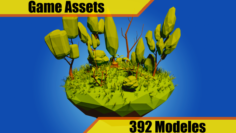 Low Poly Vegetation Pack 3D Model