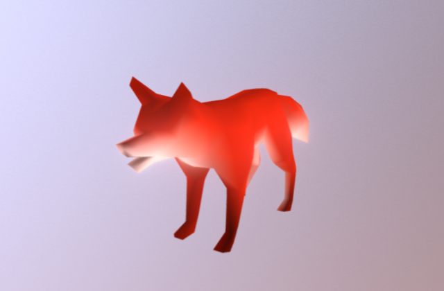 Fox Low Poly Vertex Paint 3D Model