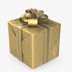 Gift Box Gold 3D Model