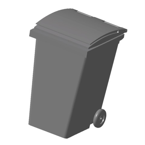 City Waste Bin 1/87 HO 3D Print Model