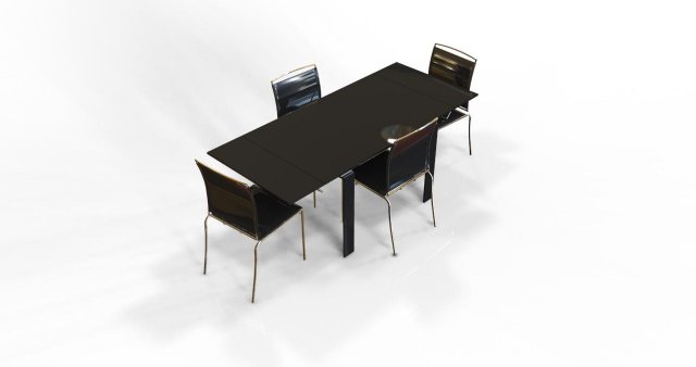 Dinning Table with chairs 3D Model