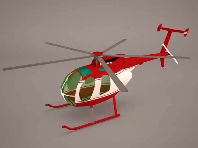 Hughes AH-6 Little Bird 3D Model