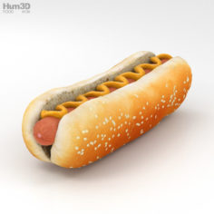 Hot Dog 3D Model