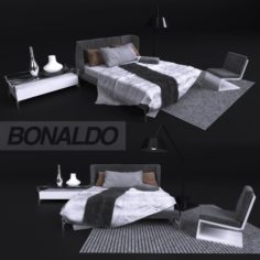 Bed in modern style Bonaldo 3D Model