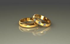 Wedding rings 3d 0006 3D Model