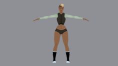 Female Low Poly Free 3D Model