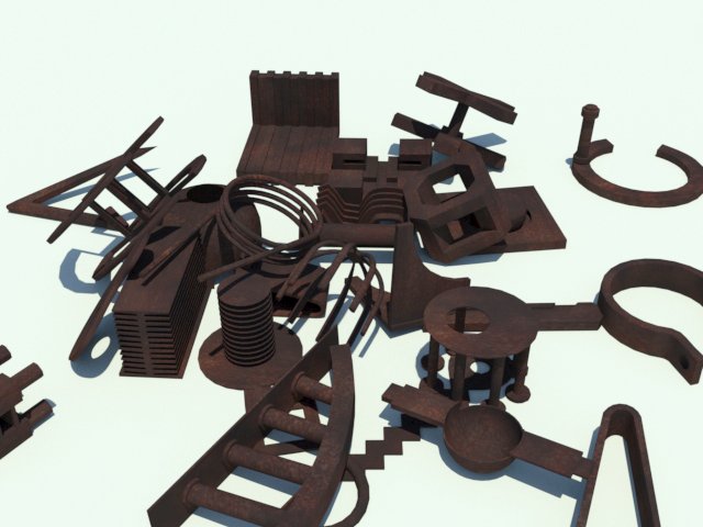 29 Metal Spare Parts 3D Model
