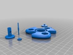 Double Fidget Spinner with Gears 3D Print Model