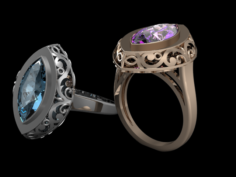 Ring Marquise 3D Model