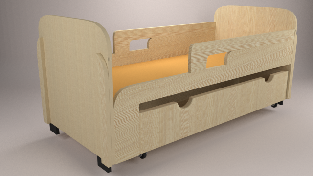Childrens bed Free 3D Model