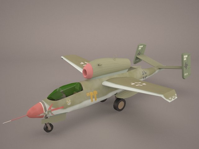 Heinkel He 162 Volksjaeger V15 3D Model