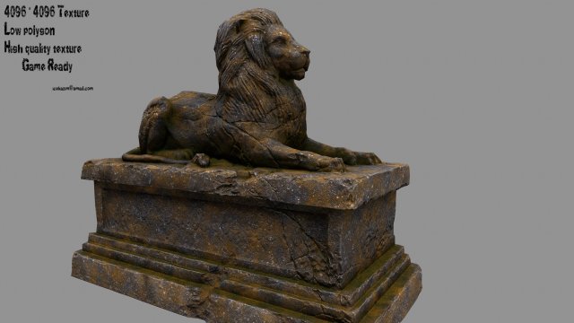 Lion statue 3D Model
