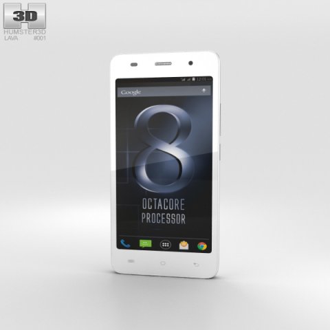 Lava Iris X8 White 3D Model